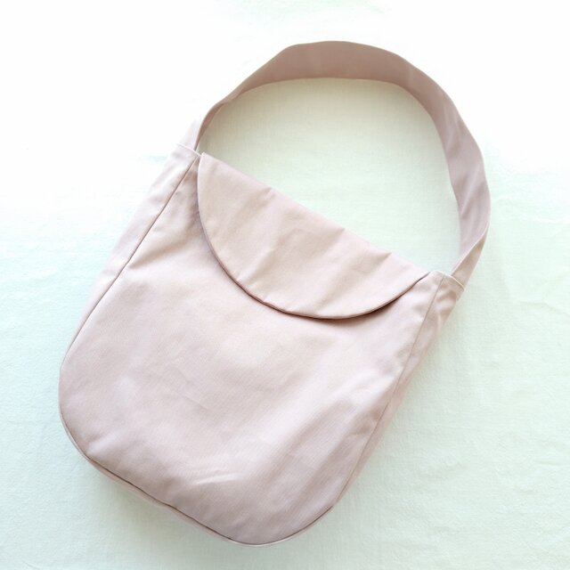 【情景バッグ】フラップワンショルダーバッグ／グレイッシュピンク