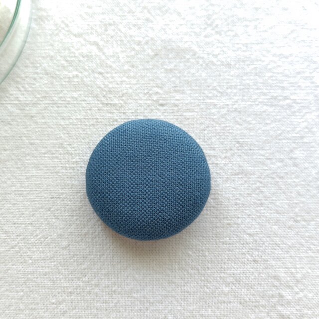 ブローチ／シックブルー／Ｌサイズ【情景バッグ カスタマイズ】