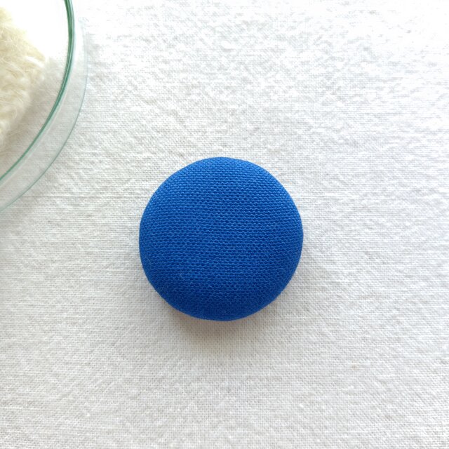 ブローチ／ブルー／Ｌサイズ【情景バッグ カスタマイズ】