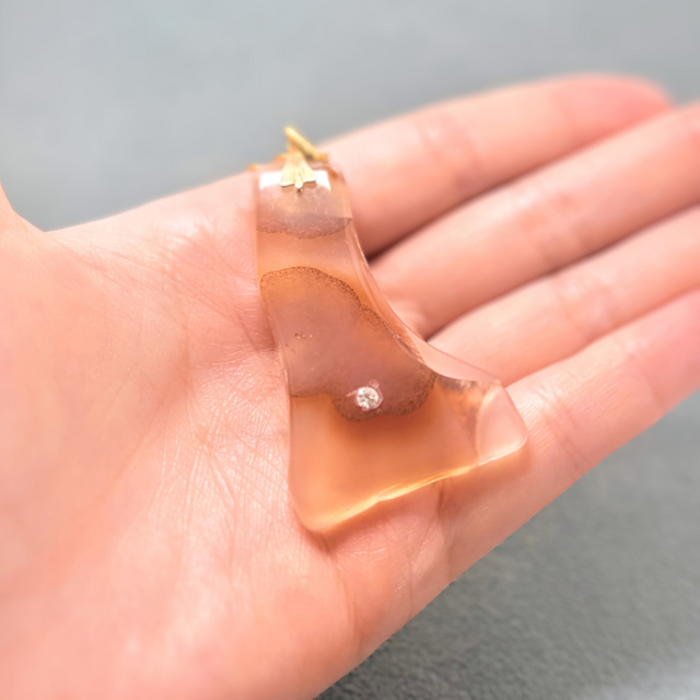 ラス1 アウトレット 50×32 大ぶり レッドアゲート/赤瑪瑙  K24GP 天然石ネックレス - Trace