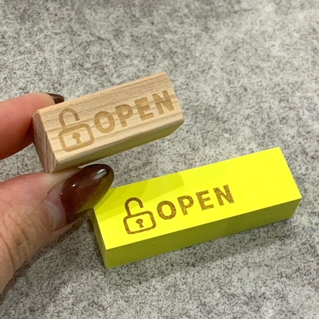 鍵 OPENハンコ スタンプ 印鑑 ゴム印 確認ハンコ 【送料無料】 | iichi