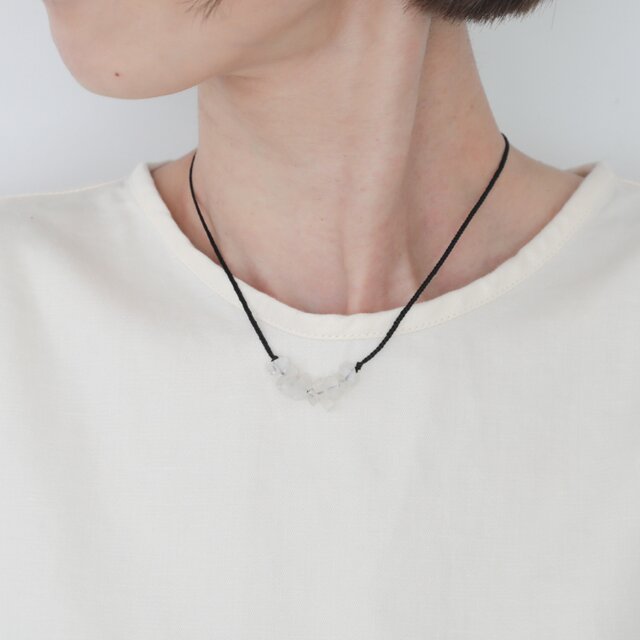Crystal neklace / 紐ブラック