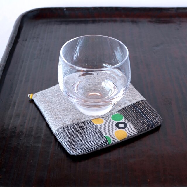 布のかけら　コースター　USAヴィンテージ　11