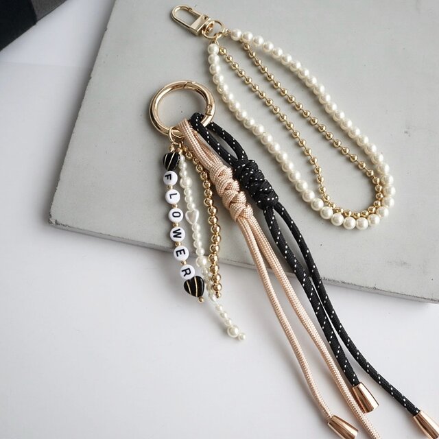 バッグにつけるだけ♪／ ジャラジャラバッグチャーム＜ゴールドmix