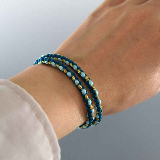 藤三郎X京都あさひ屋 正絹 金具留め 『君の名は。』 組紐 二重巻き