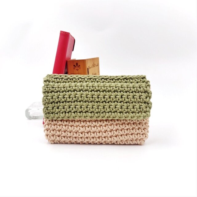 コットンのスマホケース/グリーン