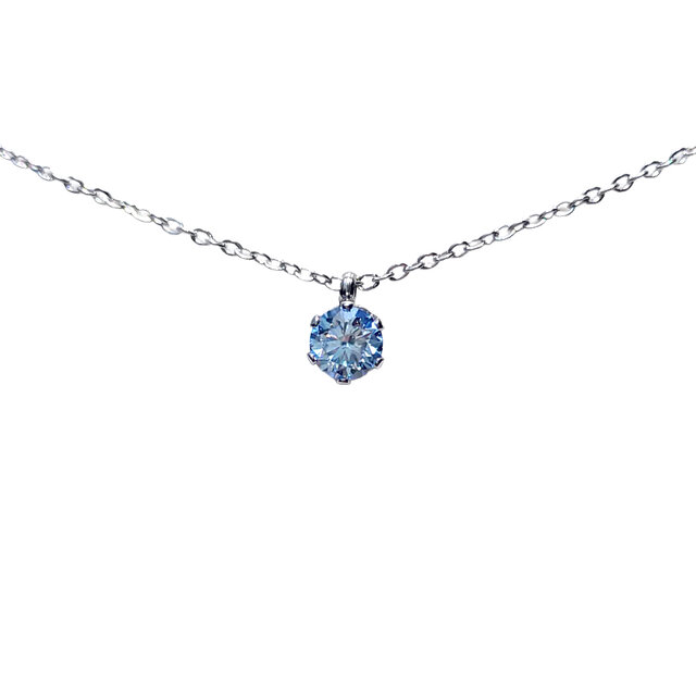 【世界一の輝き】モアサナイト☆ステンレスチェーン☆ネックレス モアサナイト 0.25ct 一粒 ネックレス チェーン短め シンプル