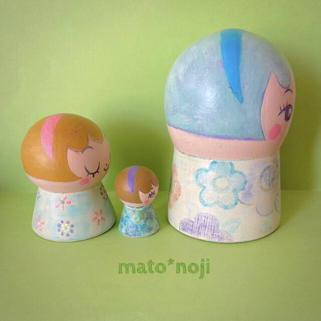 初夏のオシャレちゃん テルマト3人組 マトリョーシカ | iichi 日々の