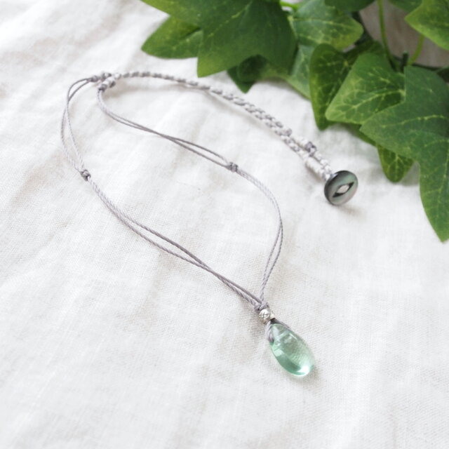 Pear Shaped Pendant（グリーンフローライト×カレンシルバー）