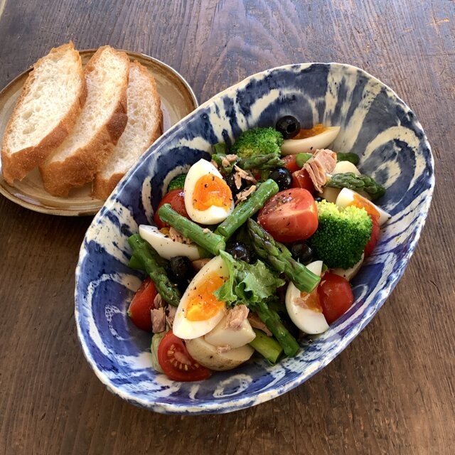 南フランス ニースブルーをイメージしたサラダボウル | iichi 日々の