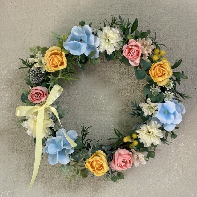 爽やかな紫陽花のリース♡ | iichi 日々の暮らしを心地よくする