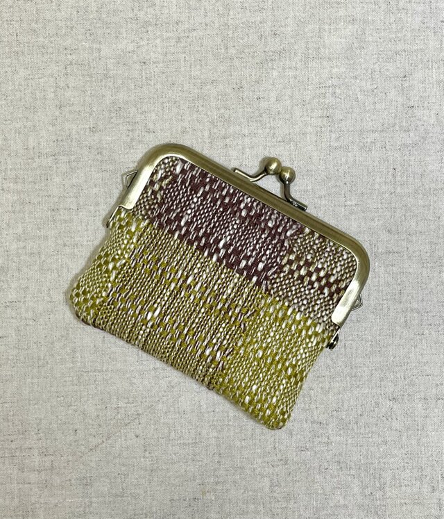 手織りがまぐちポーチ