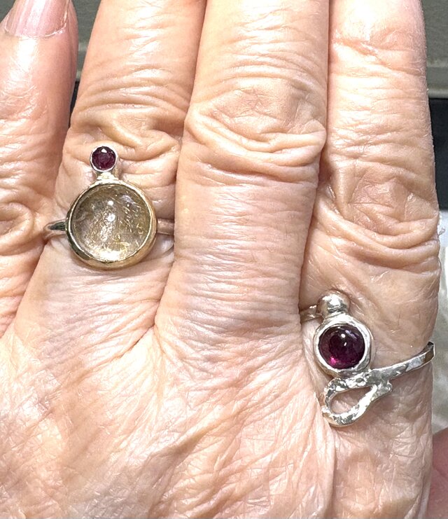 ルチルクオーツとルビーのリング ルチルクオーツとルビーのリング | iichi 日々の暮らしを