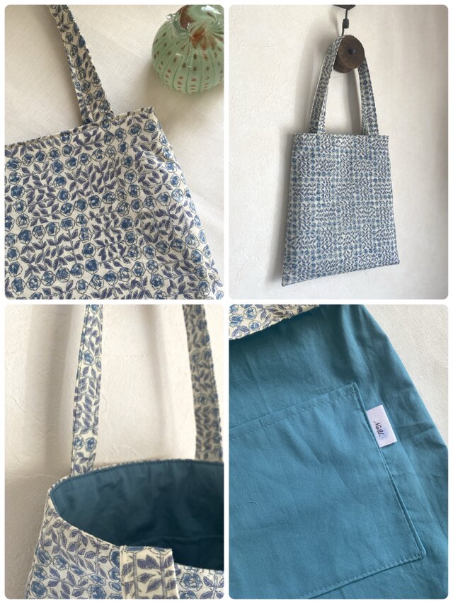 ＊リバティ小さな手提げバッグ＊スリーピングローズ