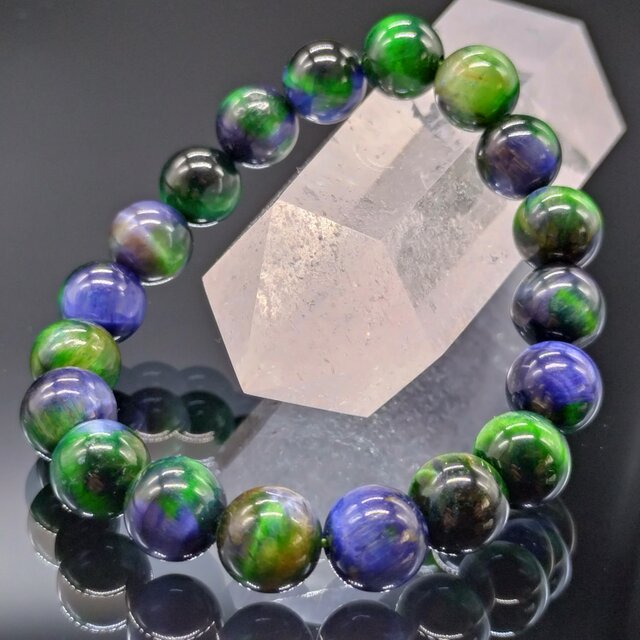 タイガーアイ・10mm(ブルー・グリーン)ブレスレット