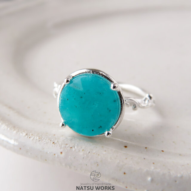 アマゾナイト in クォーツ リング / Amazonite in Quartz Ring 1