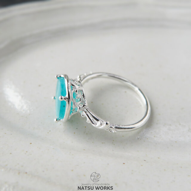アマゾナイト in クォーツ リング / Amazonite in Quartz Ring 1