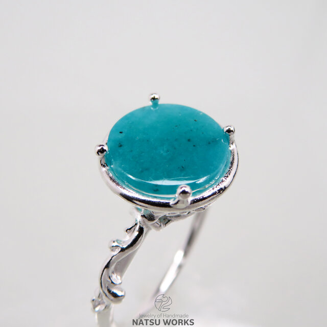 アマゾナイト in クォーツ リング / Amazonite in Quartz Ring 1