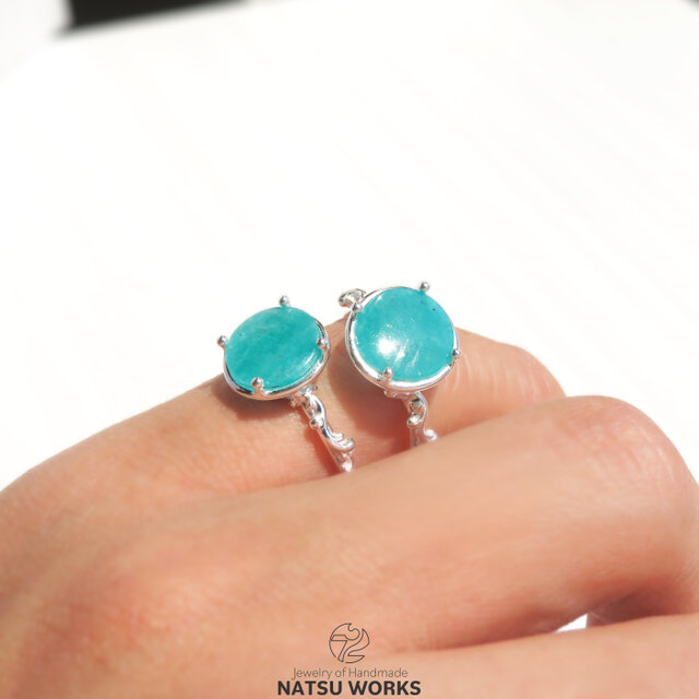 アマゾナイト in クォーツ リング / Amazonite in Quartz Ring 1