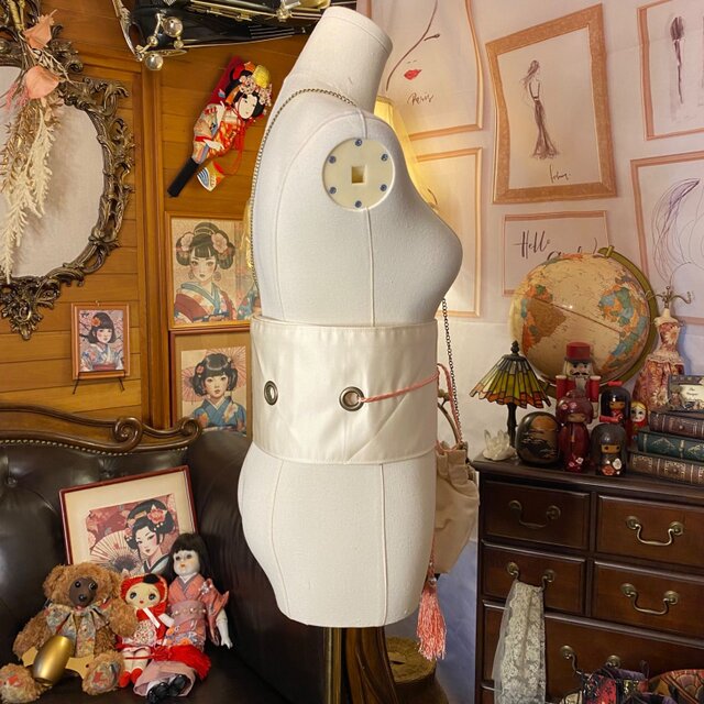 和洋折衷 名古屋帯リメイク ハンドバッグ バック ショルダーチェーン