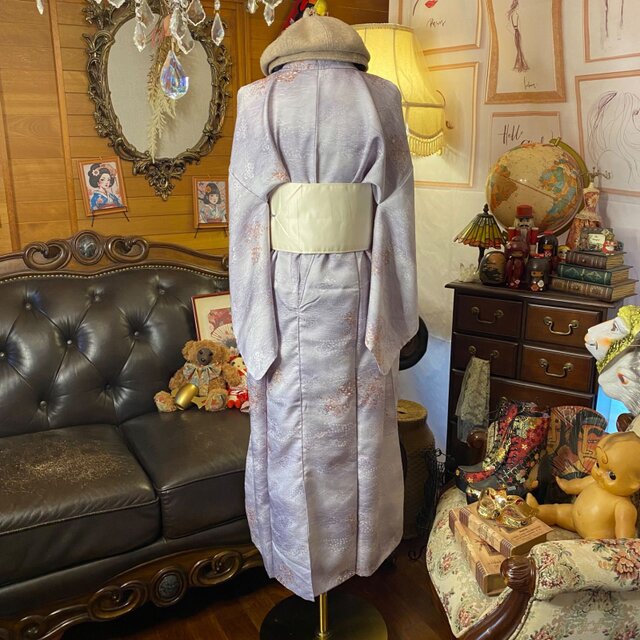 着物リメイク ロング ワンピース｜ドレス ＋ 帯サッシュベルト