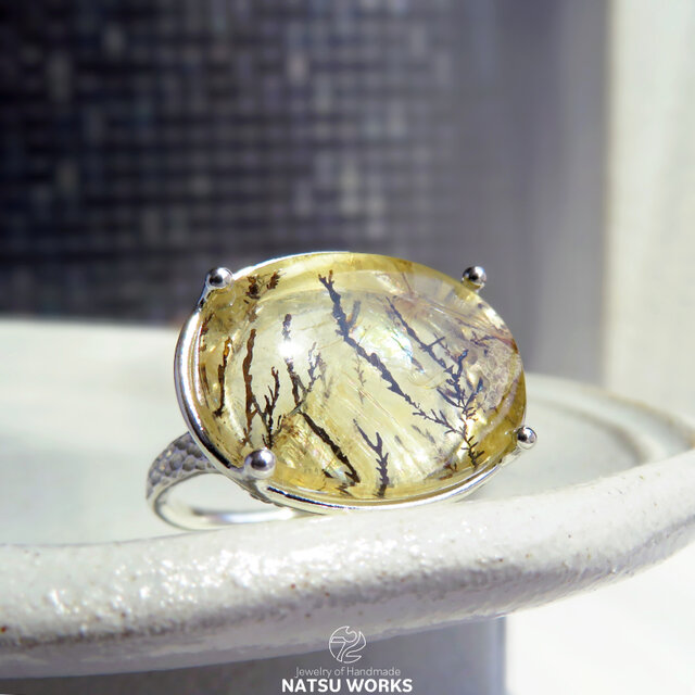 デンドリティック クォーツ リング / yellow Dendritic Quartz Ring