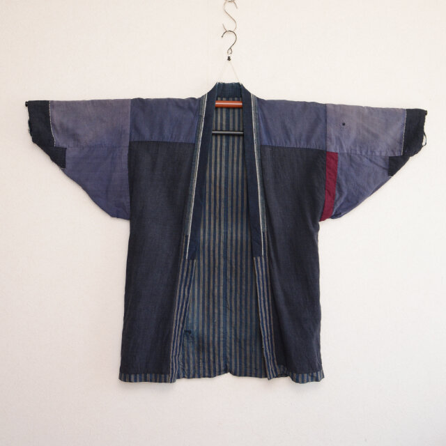 襤褸 木綿 野良着 藍染 クレイジーパターン ジャパンヴィンテージ 昭和