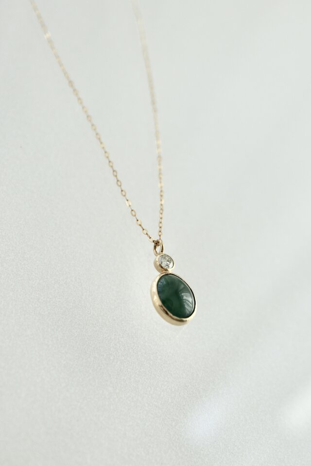 K10[インペリアルjadeite]翡翠necklace | iichi 日々の暮らしを