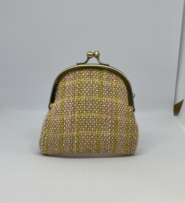 手織りがまぐちポーチ