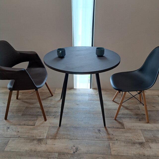 オーダー専用｜ラウンドテーブル｜Φ100cm｜薄塗りモルタル｜ダイニングテーブル オーダー専用｜ラウンドテーブル｜Φ100cm｜薄塗りモルタル