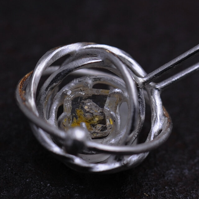 ソーラーシステム（太陽系）のペンダント、オイルインクォーツ