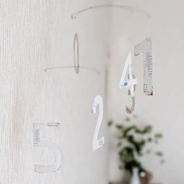 紙のモビール：数字