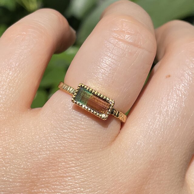 【ラルーチェデルソーレ】パーティカラー トルマリン リング 9 号 ラルーチェデルソーレ】パーティカラー トルマリン リング 9 号 - メルカリ