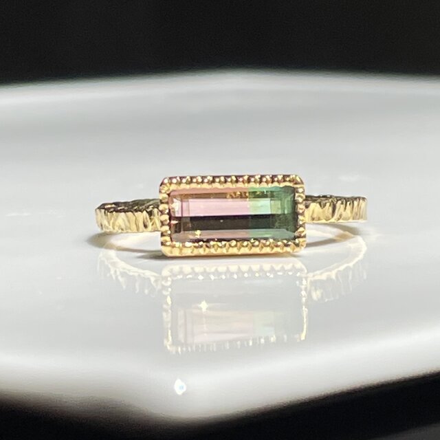 【ラルーチェデルソーレ】パーティカラー トルマリン リング 9 号 ラルーチェデルソーレ】パーティカラー トルマリン リング 9 号 - メルカリ