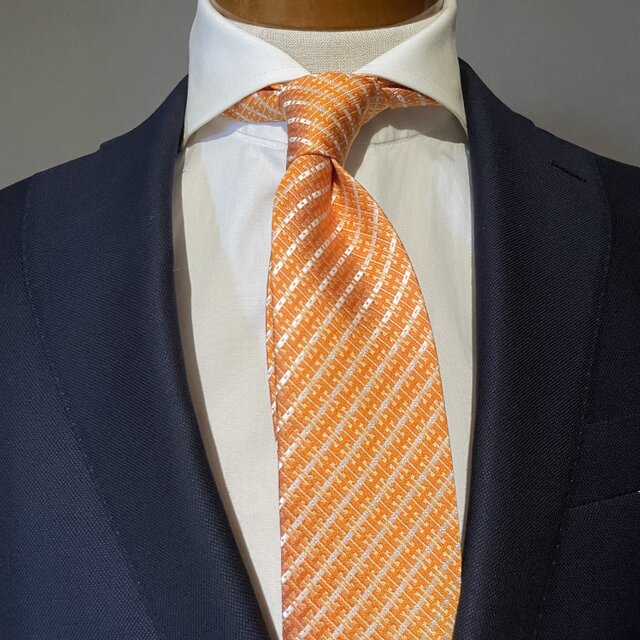 限定】1点物 オレンジ プレゼント ギフト ネクタイ 誕生日 父の日