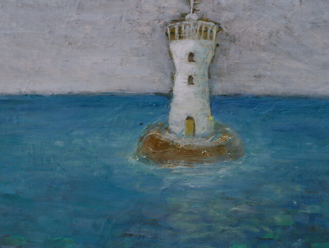 油絵「灯台」 | iichi 日々の暮らしを心地よくするハンドメイド