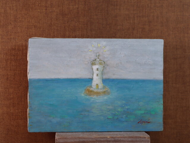 油絵「灯台」 | iichi 日々の暮らしを心地よくするハンドメイド