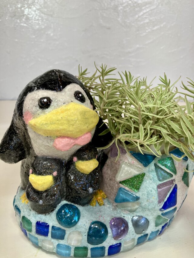 ペンギン　石づくり ペンギン 石づくり ペンギン石づくり