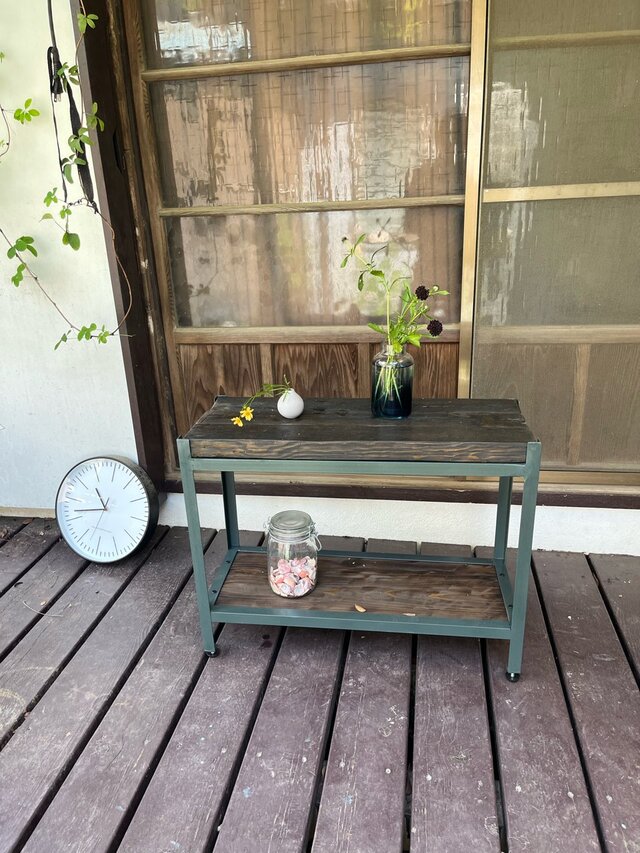 流木ベンチ① オープンシェルフ