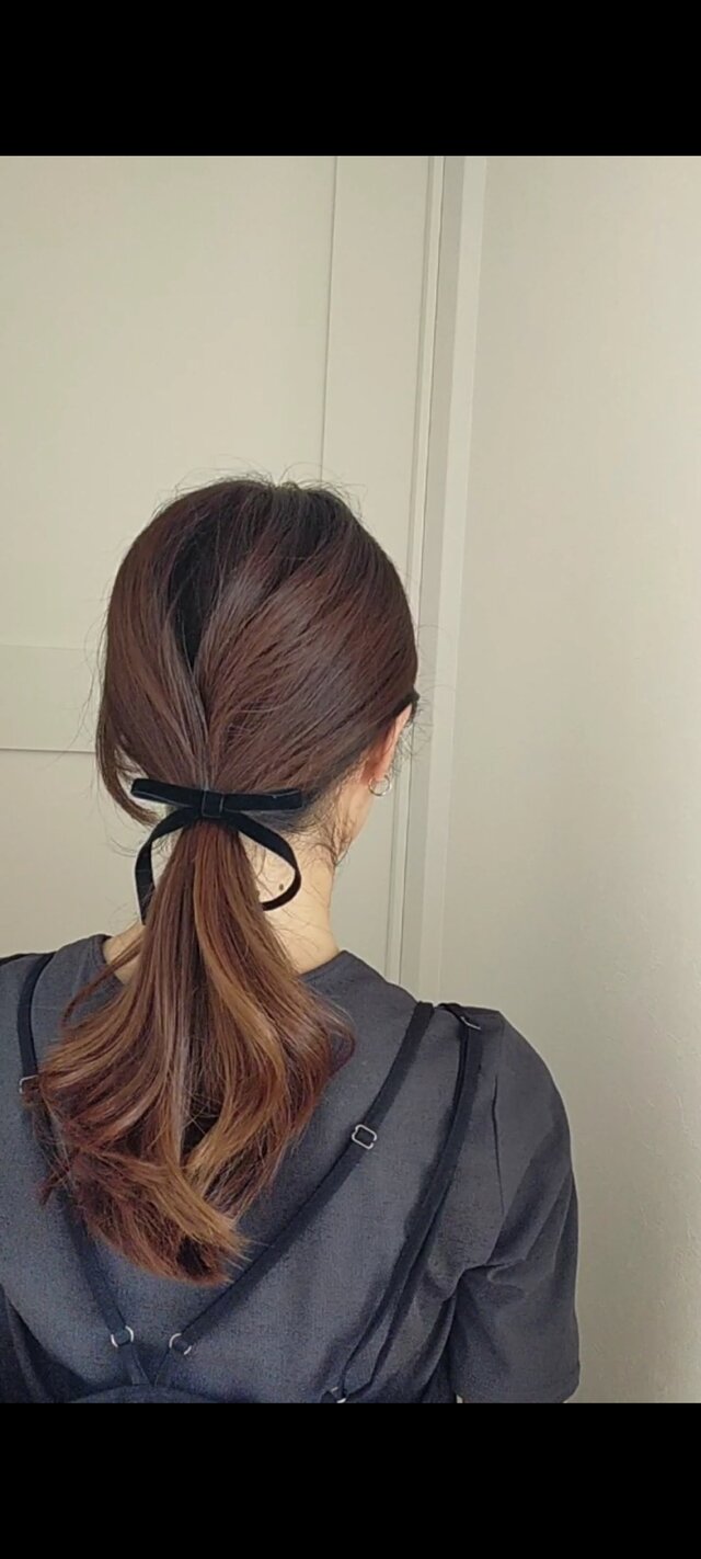 ベルベットリボン　ベロアリボン　ブラックリボン　ベロア細リボン