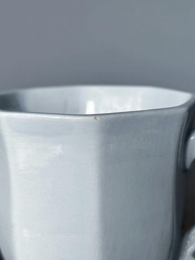 Creil&Montereau 水色 オクトゴナル カップ アンド ソーサー フランス