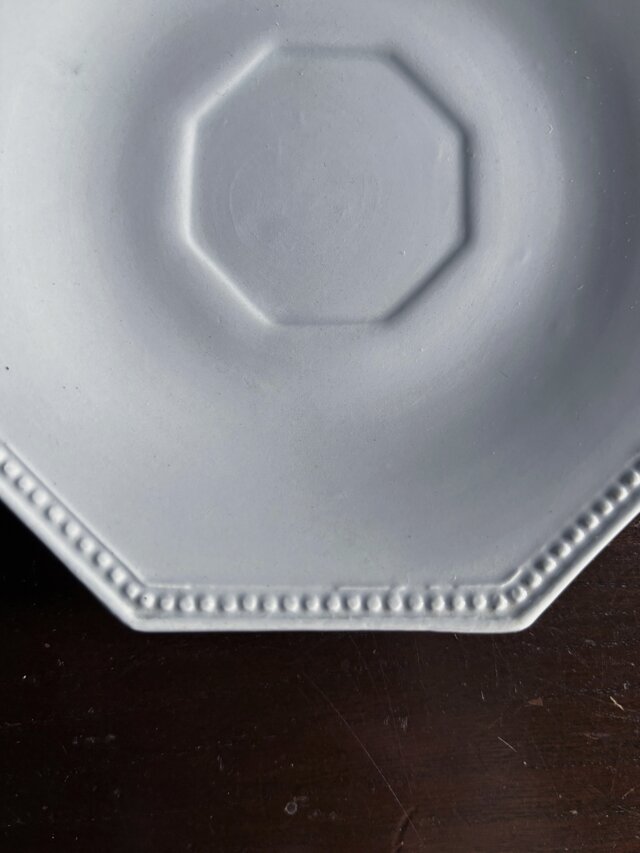 Creil&Montereau 水色 オクトゴナル カップ アンド ソーサー フランス