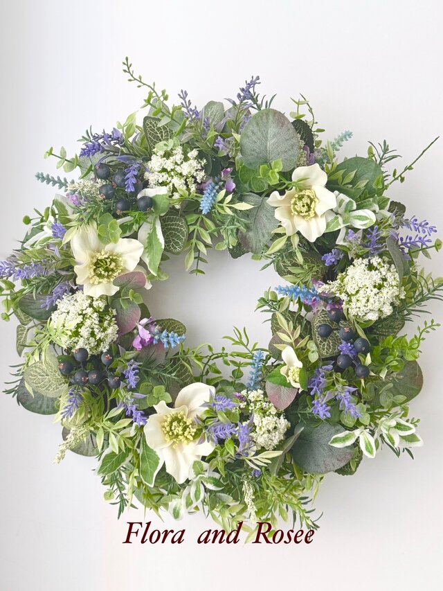 ローズマリーとラベンダーのグリーンリース