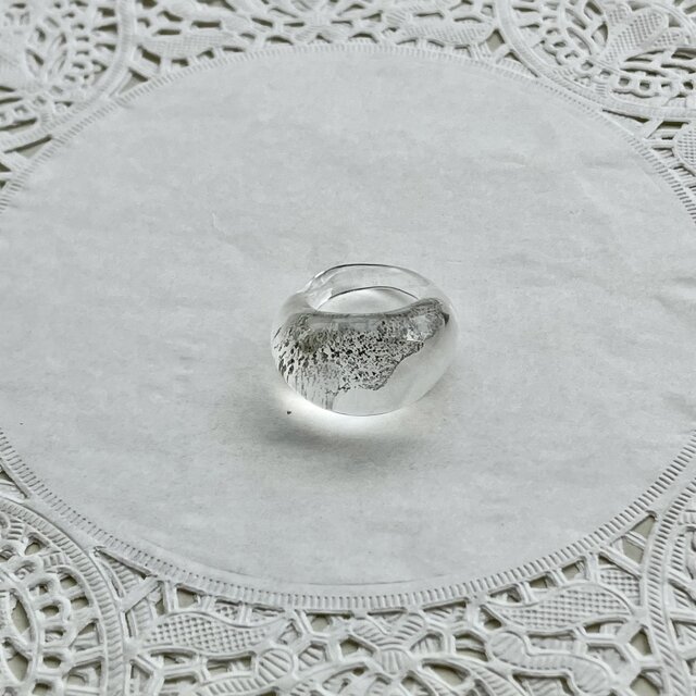 プラチナ箔のシンプルリング