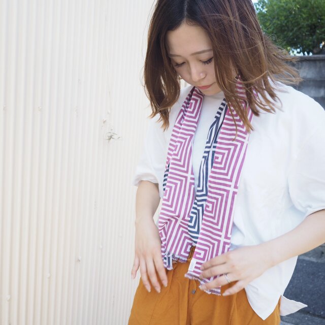 hirali｜手ぬぐい　フリンジ加工　～冬の雷～