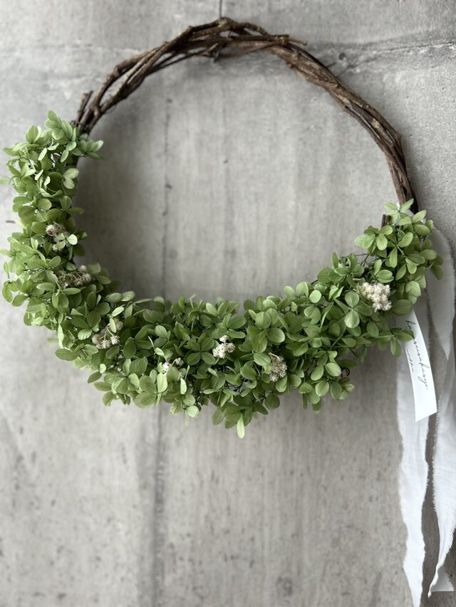 W25038 ツルとアジサイと母子草