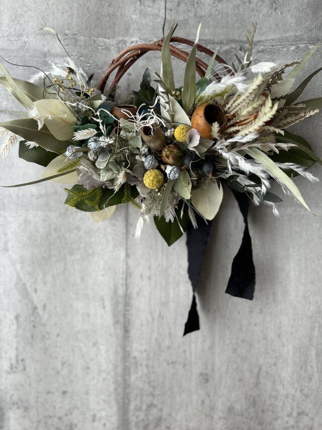 W25040 植物を楽しむツルリース