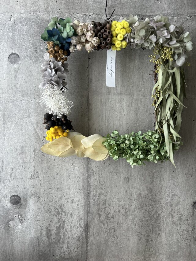 W25044 10種の植物のスクエアリース