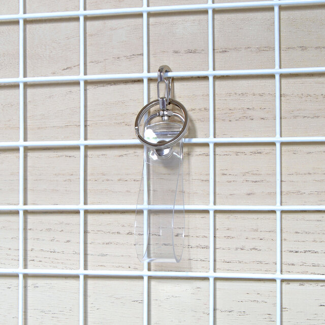 PVCクリア ホックボタン付きキーホルダー