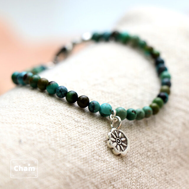 選べるチャーム ターコイズアンクレット メンズアンクレット